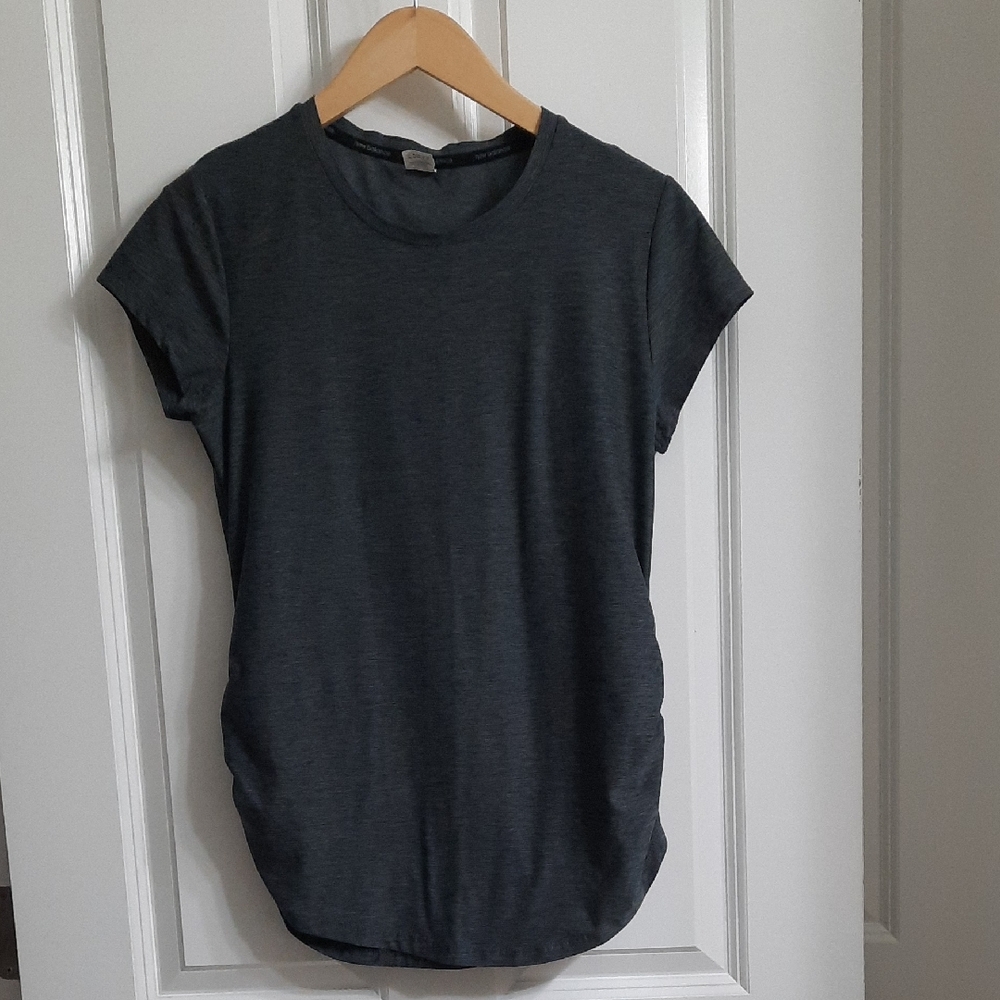 New Balance Charcoal Heathered Short Sleeve Active Tee